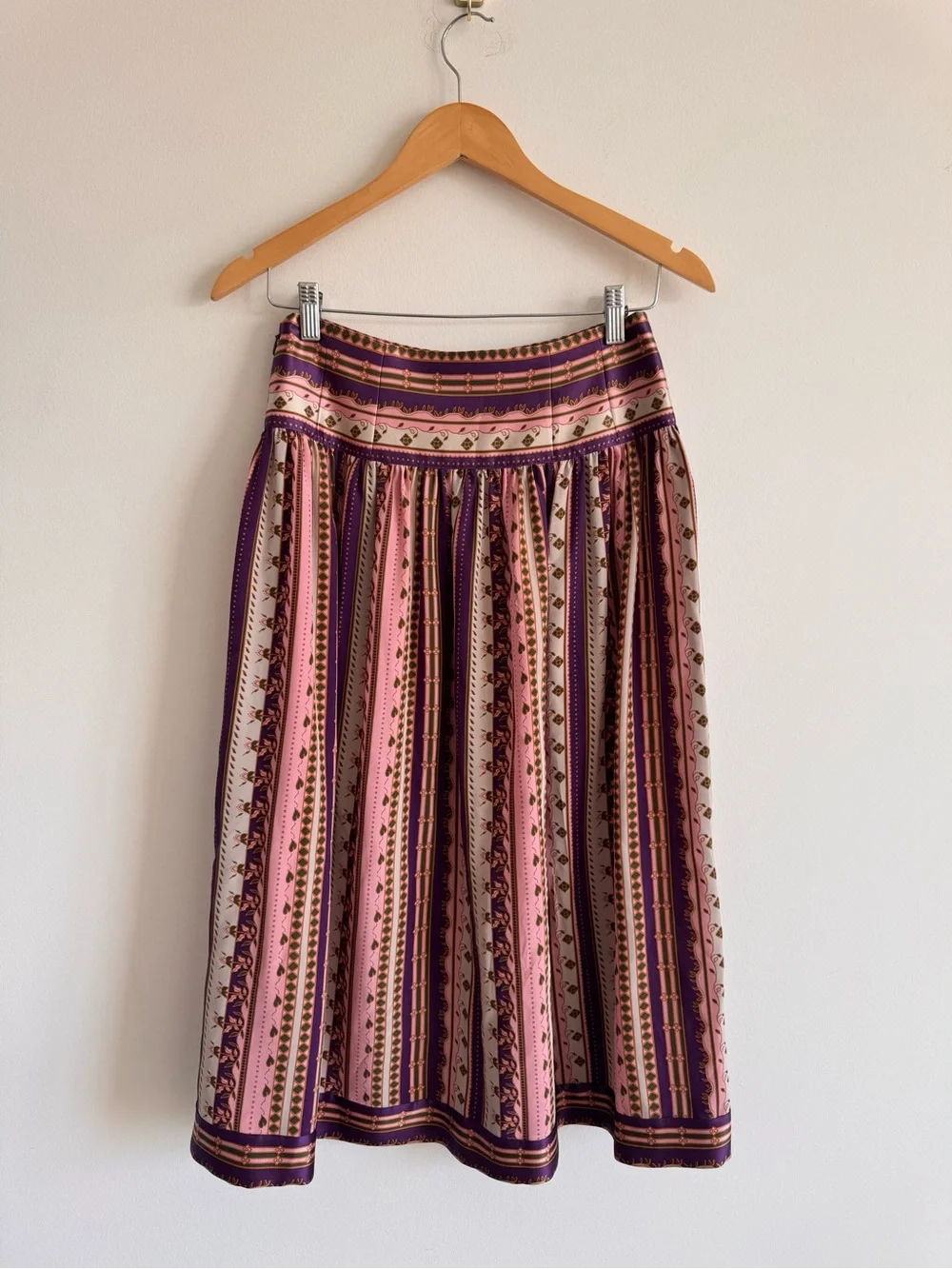 Tory Burch | Rare 100% Silk Burnout Pleated Midi Skirt ~ MSRP $498 US 2